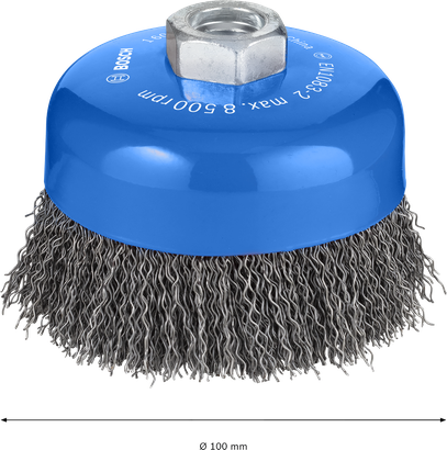 Bosch PRO Metal Clean Topfbürste 100mm für Winkelschleifer.