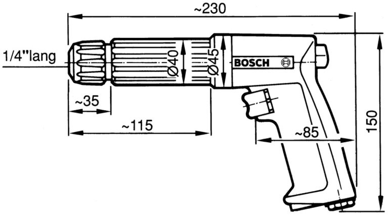 Druckluft-Überrastschrauber Pistole