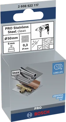 Bosch PRO Edelstahl-Clean Topfbürste 50×0,3 mm.