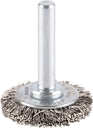 Bosch PRO Edelstahl-Reinigungsdrahtrad, gerader Schaft.