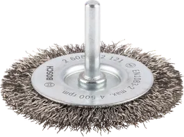 Bosch PRO Edelstahl-Reinigungsdrahtrad, gerader Schaft.