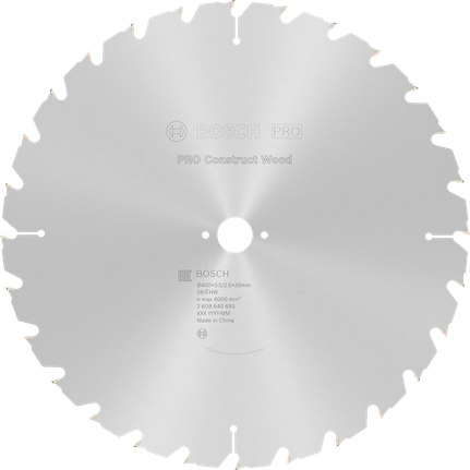Bosch PRO Construct Wood Kreissägeblatt, 400 mm.