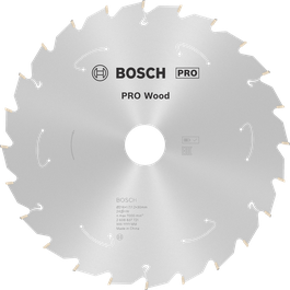 Akku-Kreissägeblatt Bosch PRO Wood, 216 mm, 24 Zähne.