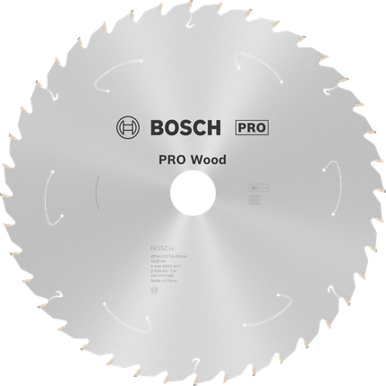 Akku-Kreissägeblatt Bosch PRO Wood, 254 mm.
