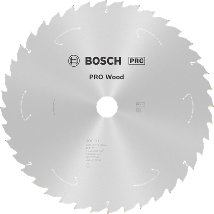 Bosch PRO Wood Kreissägeblatt 305 mm T40 für die Holzbearbeitung.