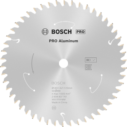 Bosch PRO Aluminium Kreissägeblatt, 140 mm Durchmesser.