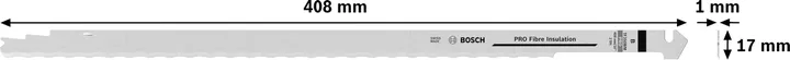 Bosch PRO Fiber Insulation Tandem-Sägeblatt 408 mm.