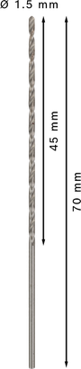 Bosch PRO Metal HSS-G 1,5 mm langer Spiralbohrer.