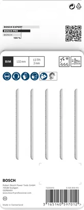 Bosch PRO Metal Stichsägeblätter 132 mm 5er-Pack.