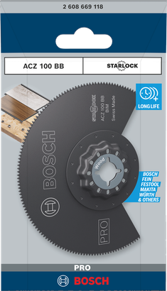 Bosch PRO ACZ 100 BB Multitool-Klinge 100 mm.