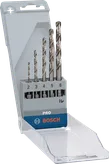 Bosch PRO Metal HSS-G Sechskant-Spiralbohrer-Set, 5 Größen.