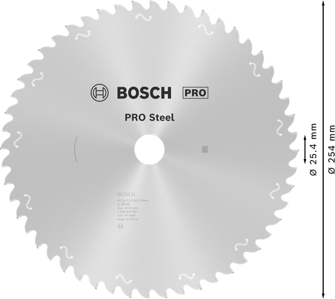 Bosch PRO Steel Kreissägeblatt 254 mm 52 Zähne.