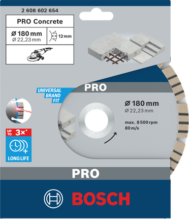 Bosch PRO Concrete Diamantscheibe 180×22,23 mm.