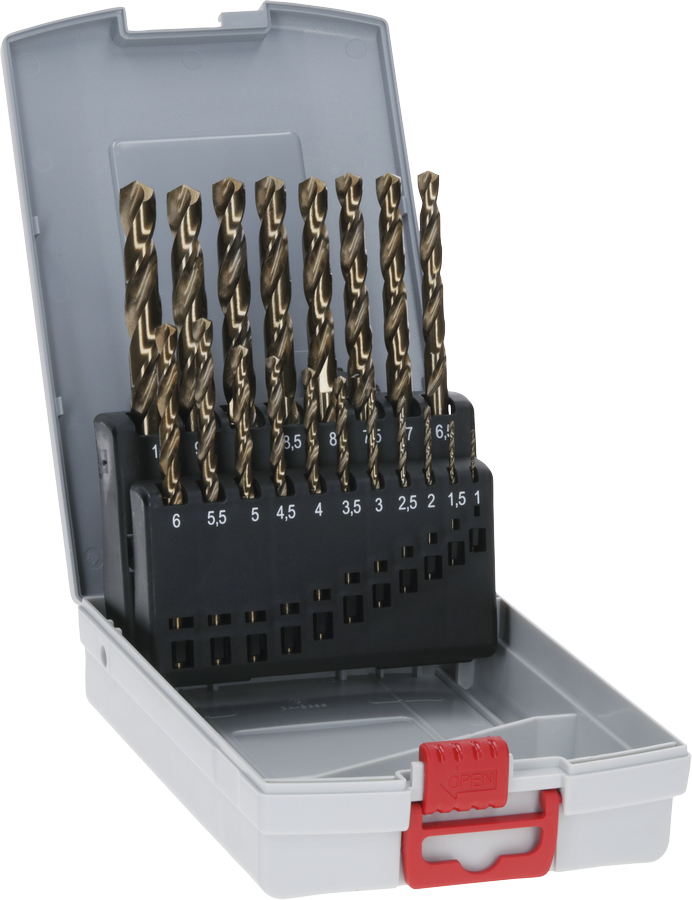 Bosch PRO Edelstahl HSS-Co Spiralbohrer-Set, 19-tlg.