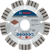 Bosch PRO Abrasive Diamantscheibe 115 mm zum Schneiden.