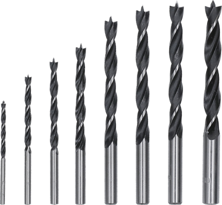 Bosch PRO Holzbohrer-Set mit Zentrierspitze, 8 Größen.