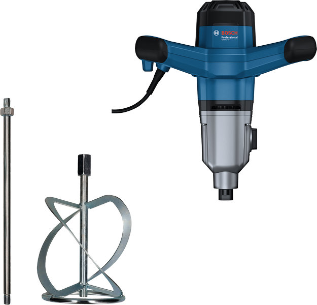 Bosch GRW 140 Rührbohrmaschine mit Paddelaufsatz.