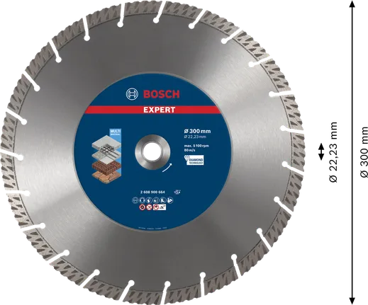 Bosch EXPERT Multi Material Diamanttrennscheibe 300 mm.