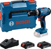 Bosch GSB 18V-25 Akku-Bohrschrauber-Set mit Koffer und Akkus.
