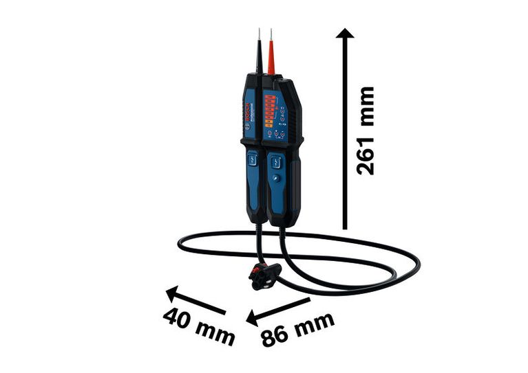 Bosch GVT 1000-15 Spannungsprüfer mit Prüfspitze und Anzeige.