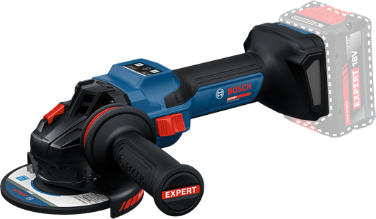 Akku-Winkelschleifer von Bosch mit EXPERT 18V Akkusystem.