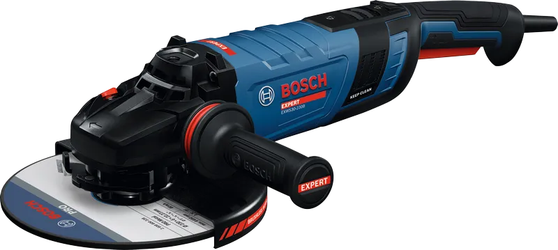 Bosch EXWS30-230B Winkelschleifer mit ergonomischem Griff.