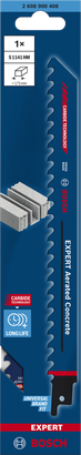 Bosch EXPERT Porenbeton S 1141 HM-Sägeblatt für langlebiges Schneiden.