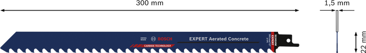 Bosch EXPERT Porenbeton S1241HM Säbelsägeblatt.