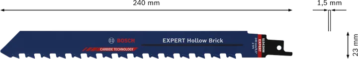 Bosch EXPERT Hohlziegel-Säbelsägeblatt 240 mm.