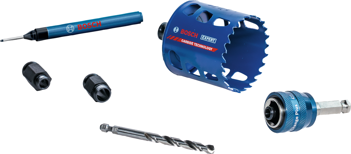 Bosch EXPERT Starter Kit mit Bohrlochmarker.