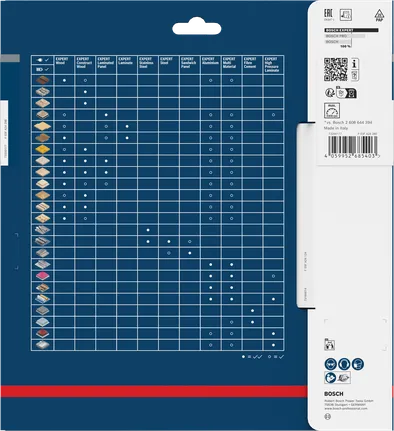 Bosch EXPERT Laminat-Kreissägeblatt 216×2,5/1,8×30 mm T60 Verpackung.