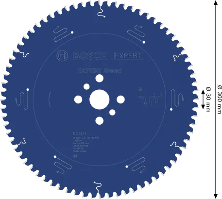 Bosch EXPERT Holz-Kreissägeblatt 300 mm T72.
