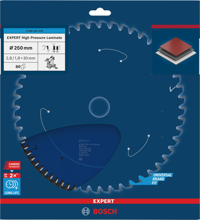 Bosch EXPERT Hochdrucklaminat 250 mm Kreissägeblatt.