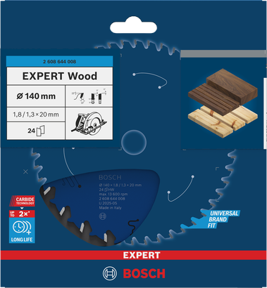 Bosch EXPERT Wood 140 mm Kreissägeblatt T24.