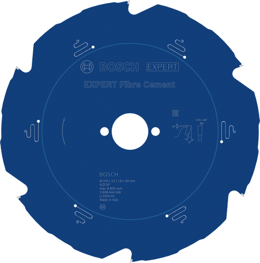 Bosch EXPERT Kreissägeblatt für Faserzement 216 mm.
