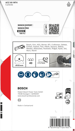 Bosch 85mm Mineralstoff-Schneidklinge.
