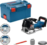 Bosch GNF 20-40 Mauernutfräsen-Set mit Zubehör.