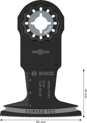 Bosch Holzschneideblatt AII 65 APC Starlock 65x40mm.