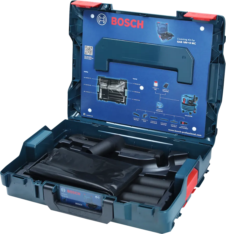 Bosch Reinigungsset für GAS 18V-12 MC im Tragekoffer.