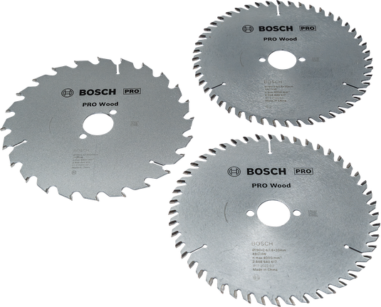 Bosch Pro Wood 190 mm Kreissägeblätter 3er-Pack.