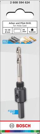 Bosch Aufnahme- und Zentrierbohrer für Lochsäge 14-30 mm.