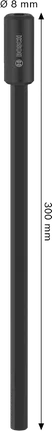 Bosch Verlängerungsstange für Standardaufnahme, 11 x 300 mm.