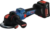 Bosch EXWX18V-15PS Winkelschleifer mit 18V-Akku.