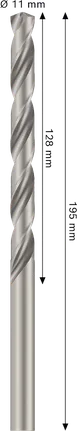 Bosch PRO Metall HSS-G Spiralbohrer 11x195 mm.