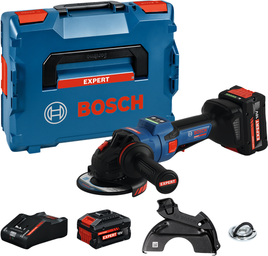 Akku-Winkelschleifer-Set EXWS18V-15PS von Bosch .