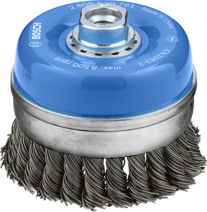 Bosch Metall-Topfbürste 100 mm für Winkelschleifer.