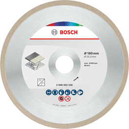 Bosch Keramiktrennscheibe 180 mm für Fliesen.