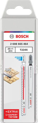Bosch T234X Stichsägeblätter-Set mit EXPERT T367XHM.