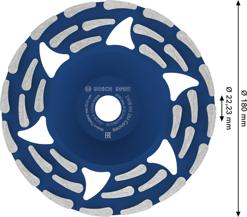Bosch EXPERT Diamant-Schleifkopf für Beton 180 mm.