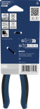 Bosch Kombizange 180 mm mit Mehrkomponentengriffen.